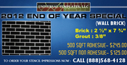Concrete Stencils Wall Brick 500 SQFT Adhesive @ $245